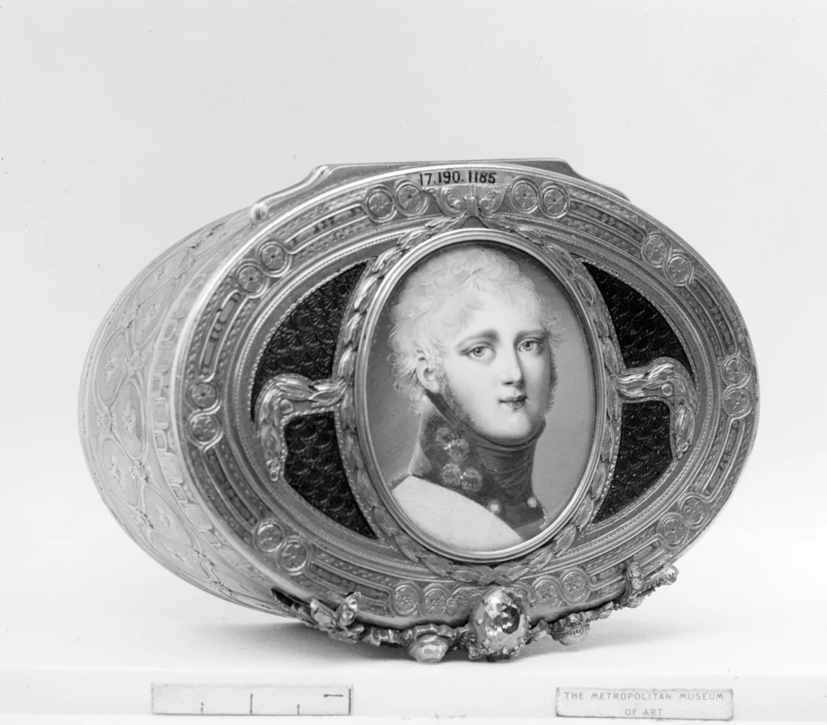 Snuffbox with miniature of Alexander I of Russia by Jean Georges, metalwork, 1763-1764