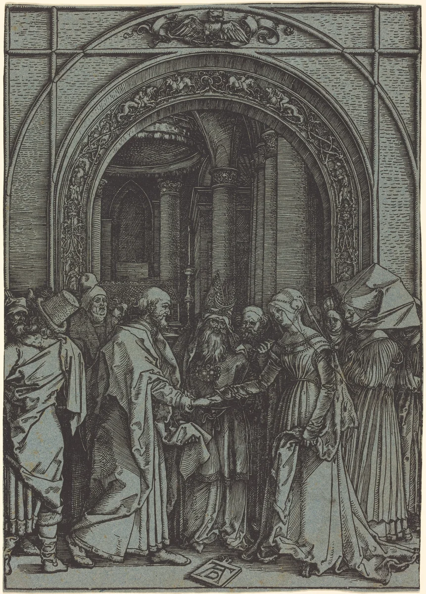 The Betrothal of the Virgin by Albrecht Dürer, print, 1471-1528