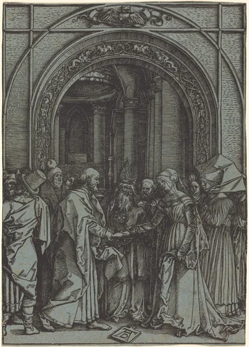 The Betrothal of the Virgin by Albrecht Dürer, print, 1471-1528