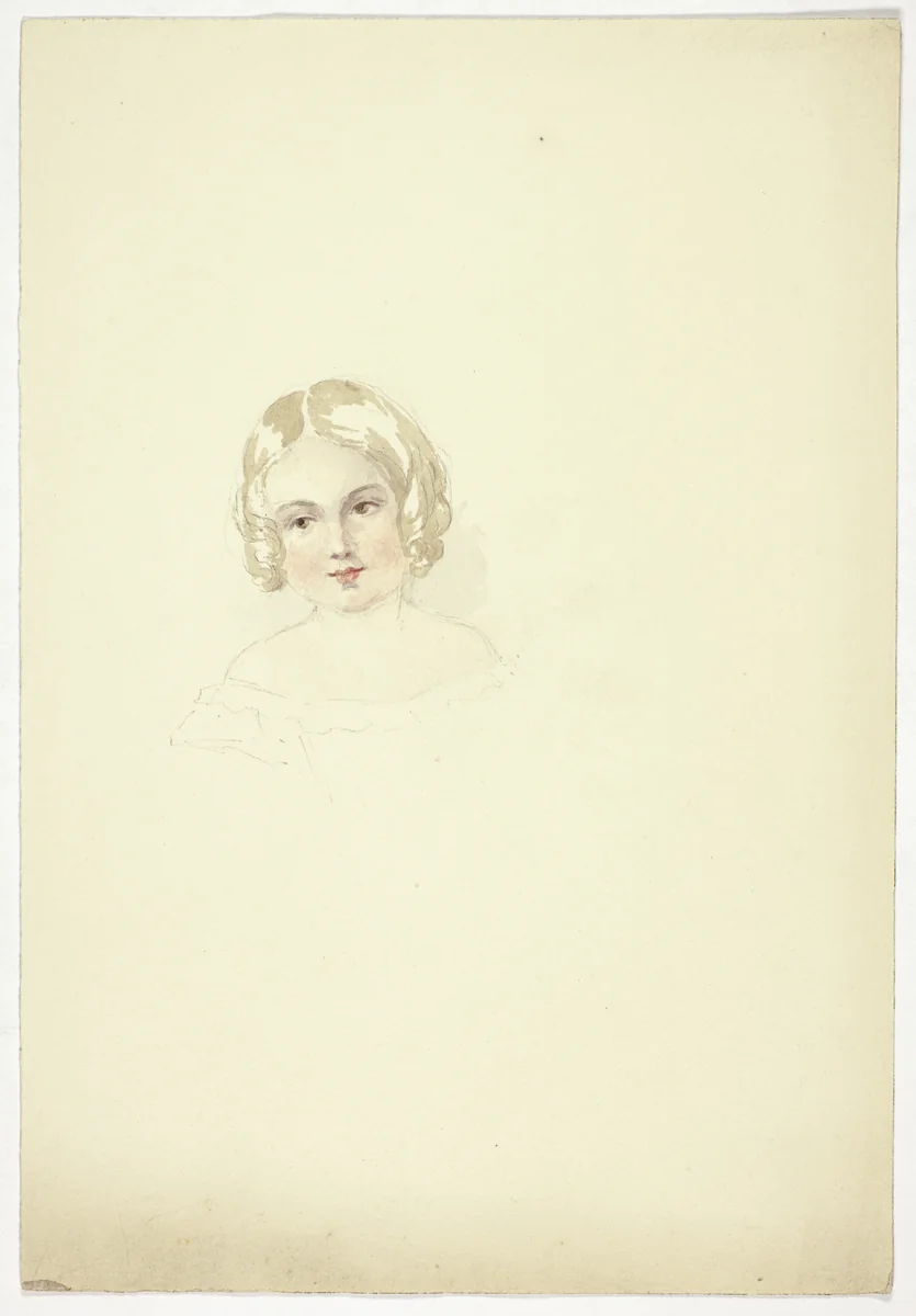 Portrait Head of a Young Girl by Elizabeth Murray, painting, 1842-1882