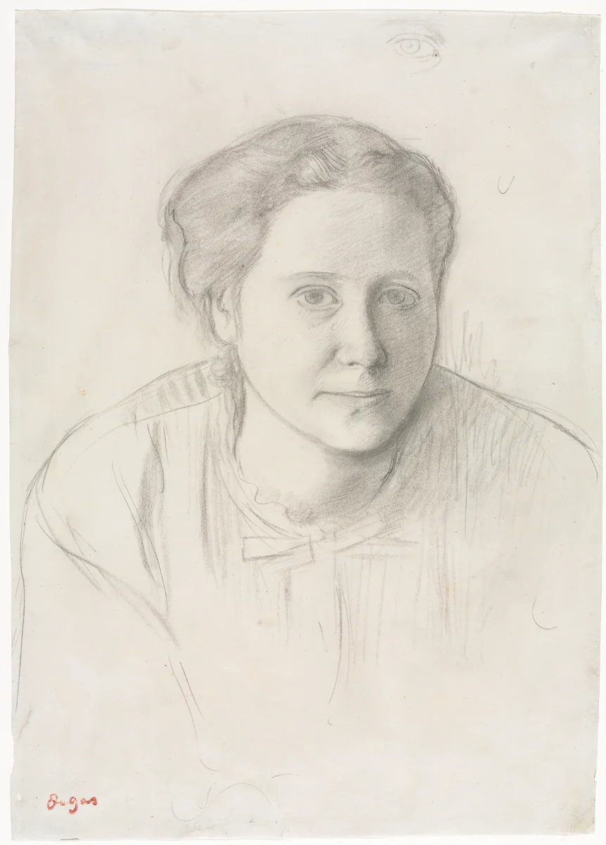 Victoria Dubourg by Edgar Degas, drawing, 1861-1871