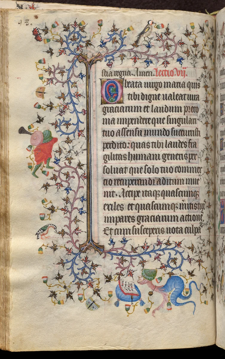 Hours of Charles the Noble, King of Navarre (1361-1425): fol. 49v, Text by Master of the Brussels Initials and Associates, book, 1400-1410