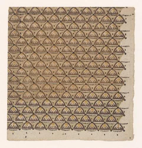 Blad met strooipatroon van bloemmotief by anonymous, print, 1750-1900