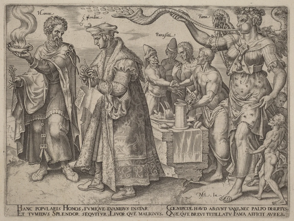The Deceptive Effects of Wealth by Philip Galle, print, 1563