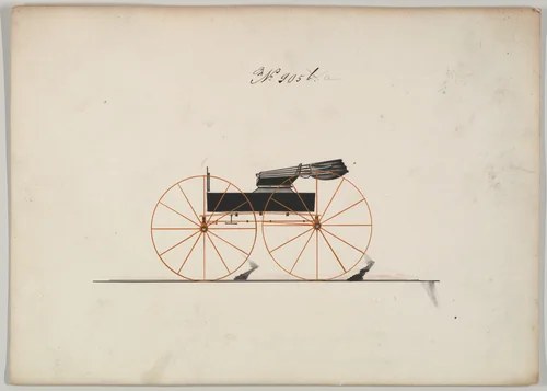 Design for Wagon, no. 905a by Brewster & Co., drawing, 1850-1870