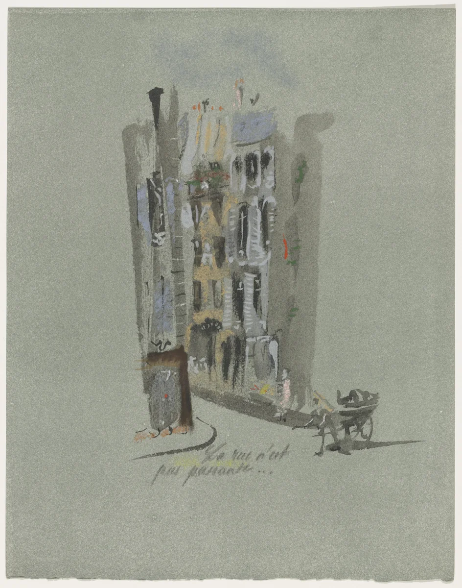 Duplicate of plate (page 197) from Mille Regrets (A Thousand Regrets) by Christian Bérard, illustrated book, 1947