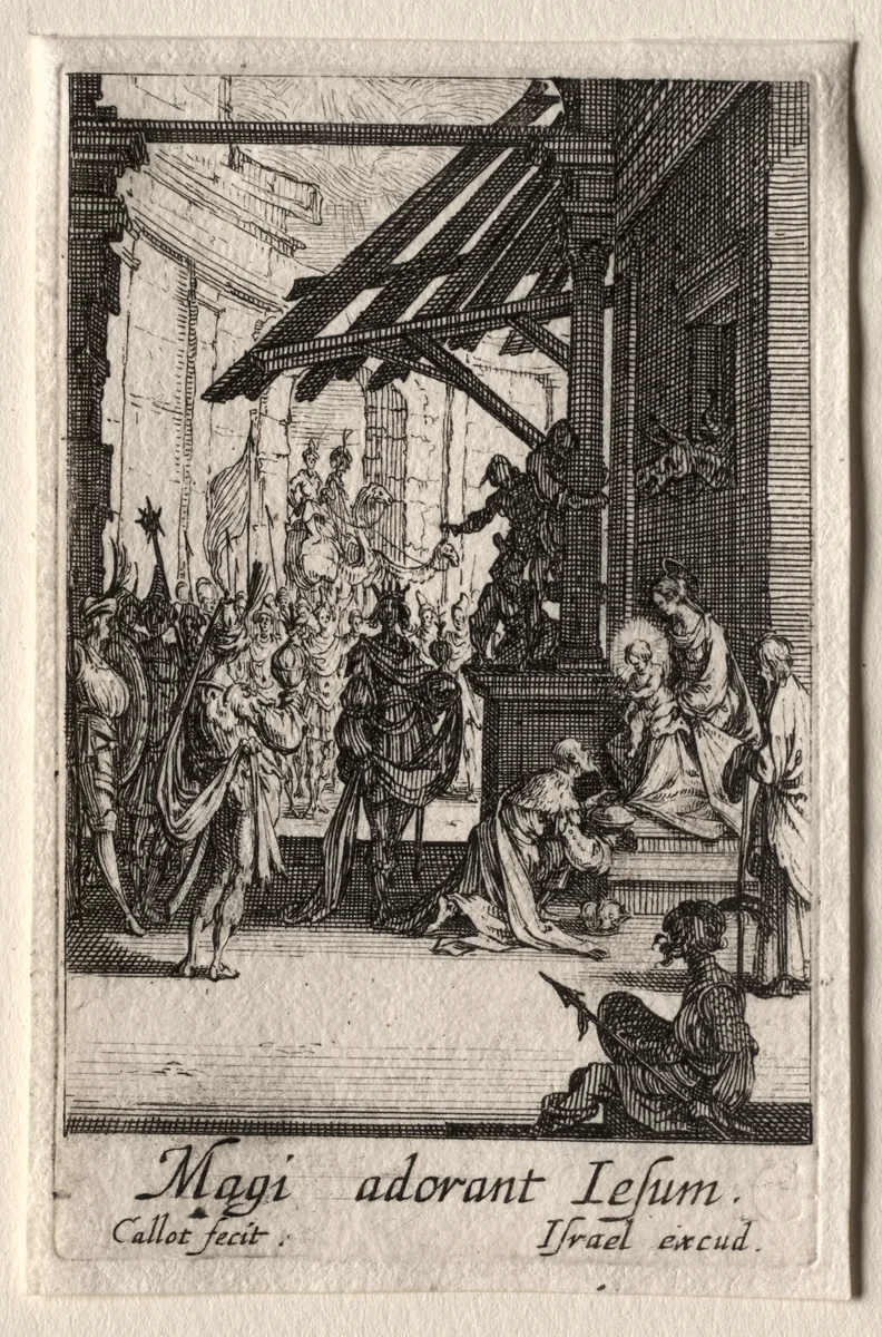 The Life of the Virgin: The Adoration of the Magi by Jacques Callot, print, 1628-1639