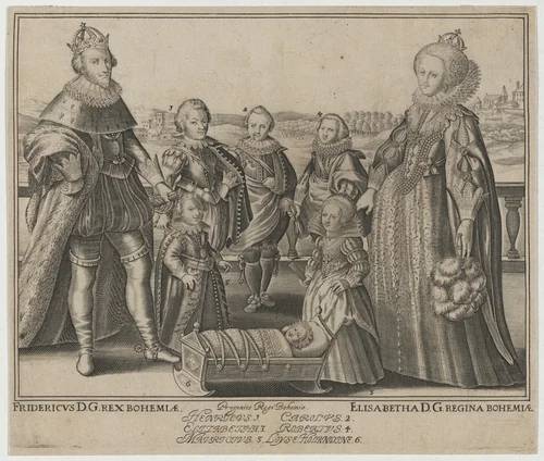 Frederick V, Elizabeth and Their Family by Unknown 19th Century, print, 1800-1899