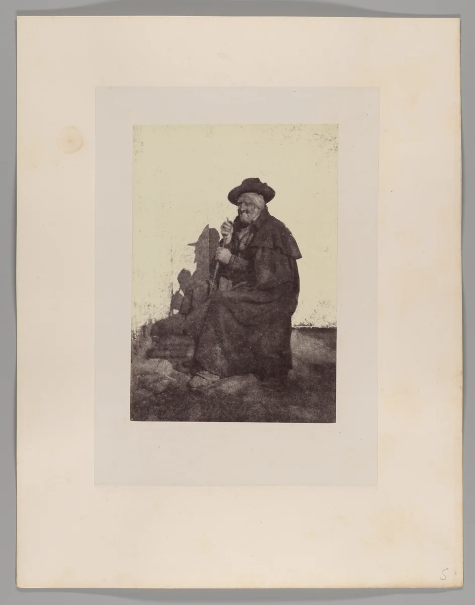 [Elderly Man, Spain] by Alphonse Delaunay, photograph, 1851-1854