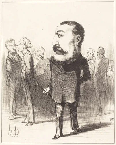 Pierre-Napoléon Bonaparte by Honoré Daumier, print, 1849