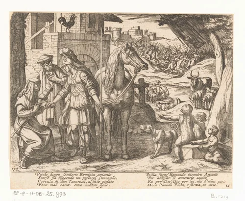 Illustratie bij Canto VII van Tasso's 'Gerusalemme Liberata' by Antonio Tempesta, print, 1565-1630