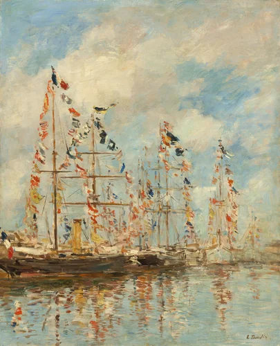Yacht Basin at Trouville-Deauville by Eugène Boudin, painting, 1895-1896