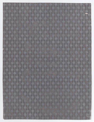 Sheet with an overall silver floral pattern by anonymous, print, 1800-1900