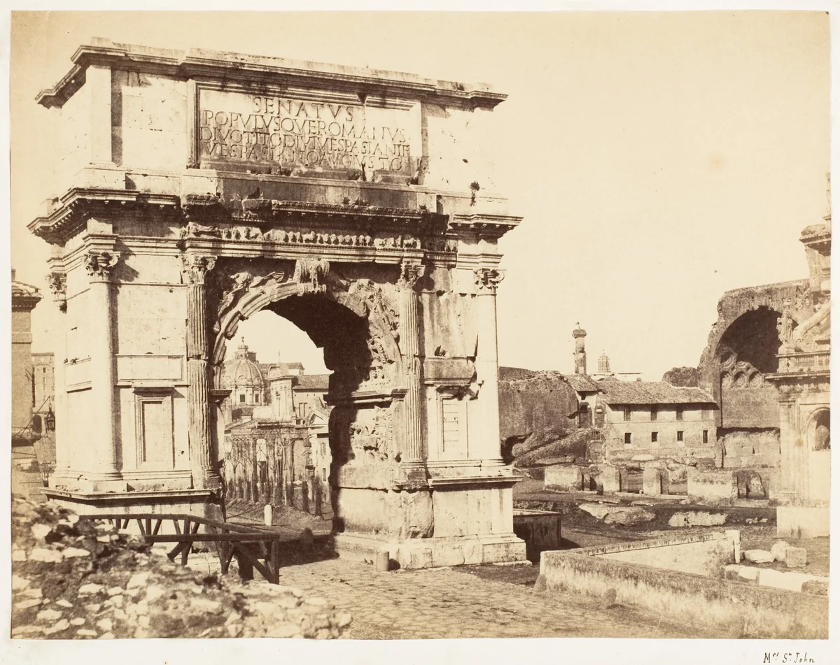 [Arch of Titus] by Jane Martha St. John, photograph, 1853-1856