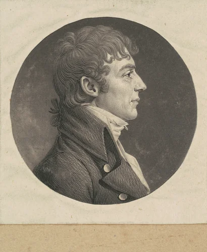 Unidentified Man by Charles B. J. Févret de Saint-Mémin, print, 1798-1803