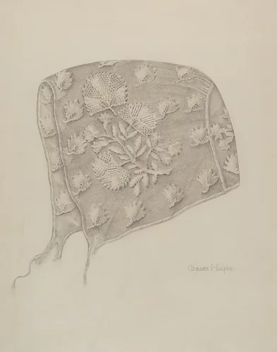 Infant's Cap by Grace Halpin, index of american design, 1935-1942