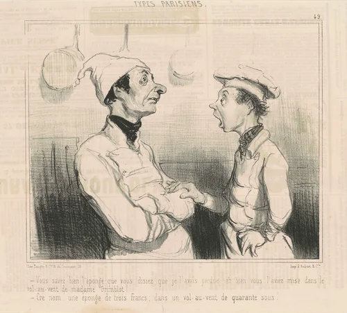 Vous savez bien l'éponge que vous disiez... by Honoré Daumier, print, 1842