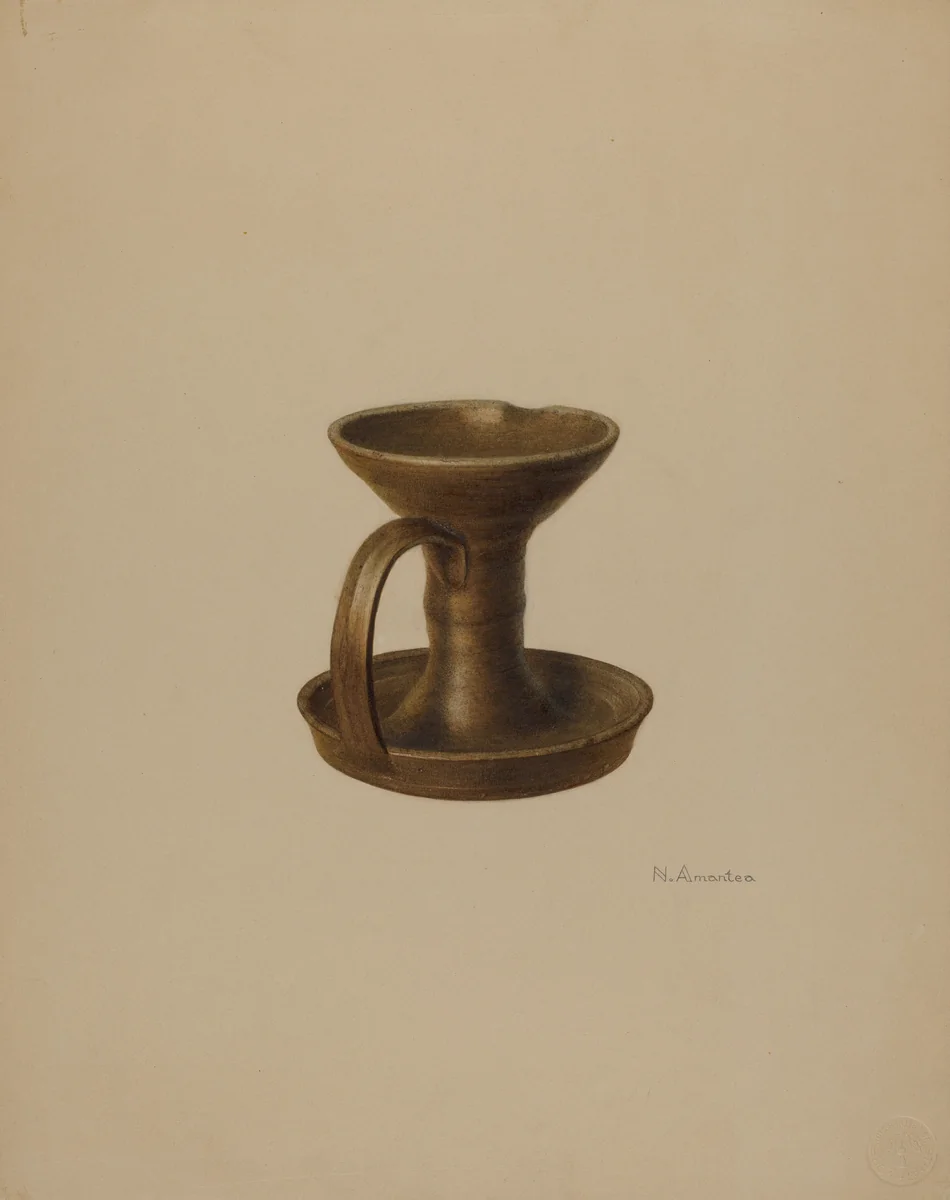Grease Lamp by Nicholas Amantea, index of american design, 1938