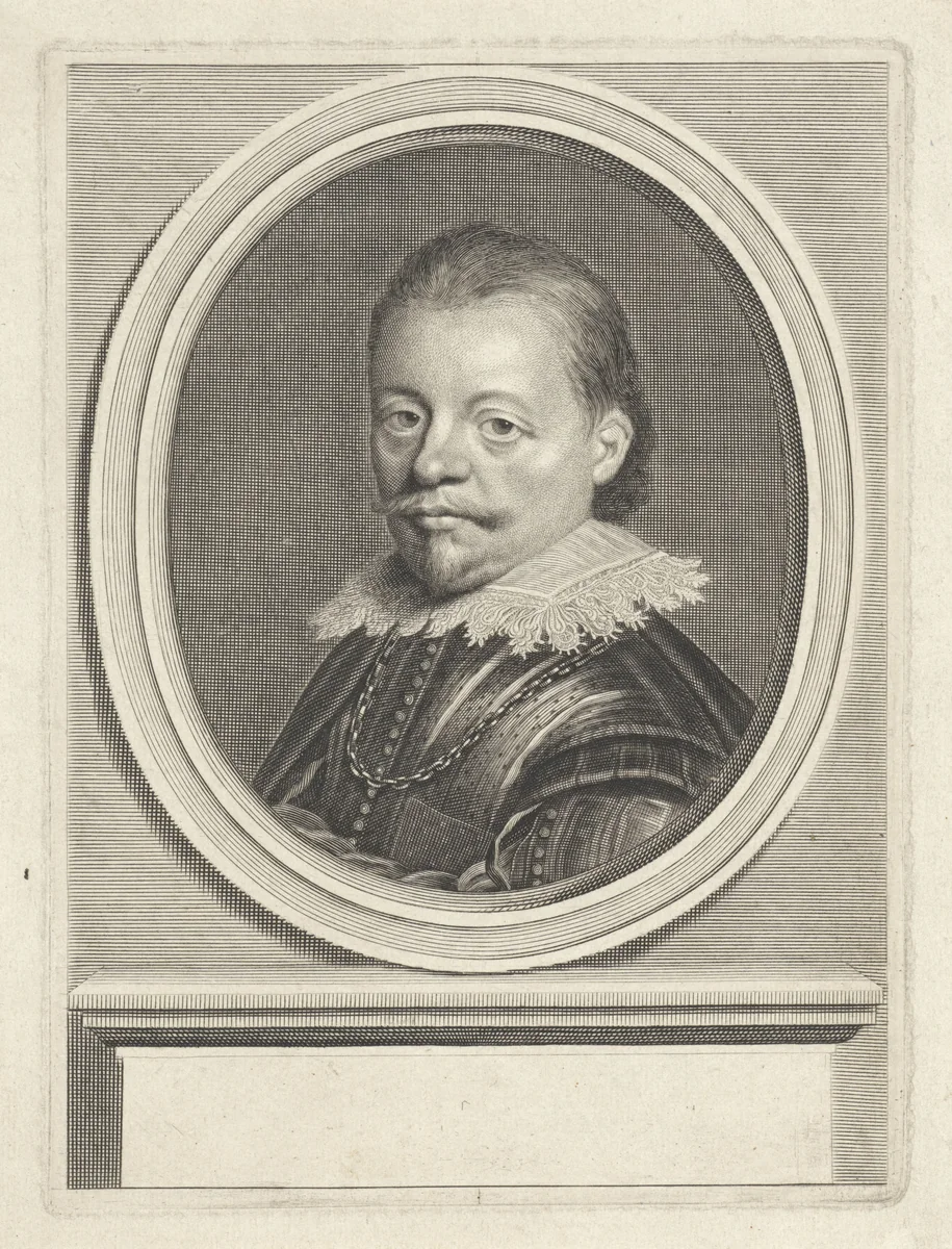 Portret van Johannes Rutgers by Lambert Visscher, print, 1643-1691