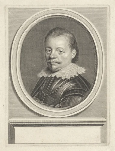 Portret van Johannes Rutgers by Lambert Visscher, print, 1643-1691