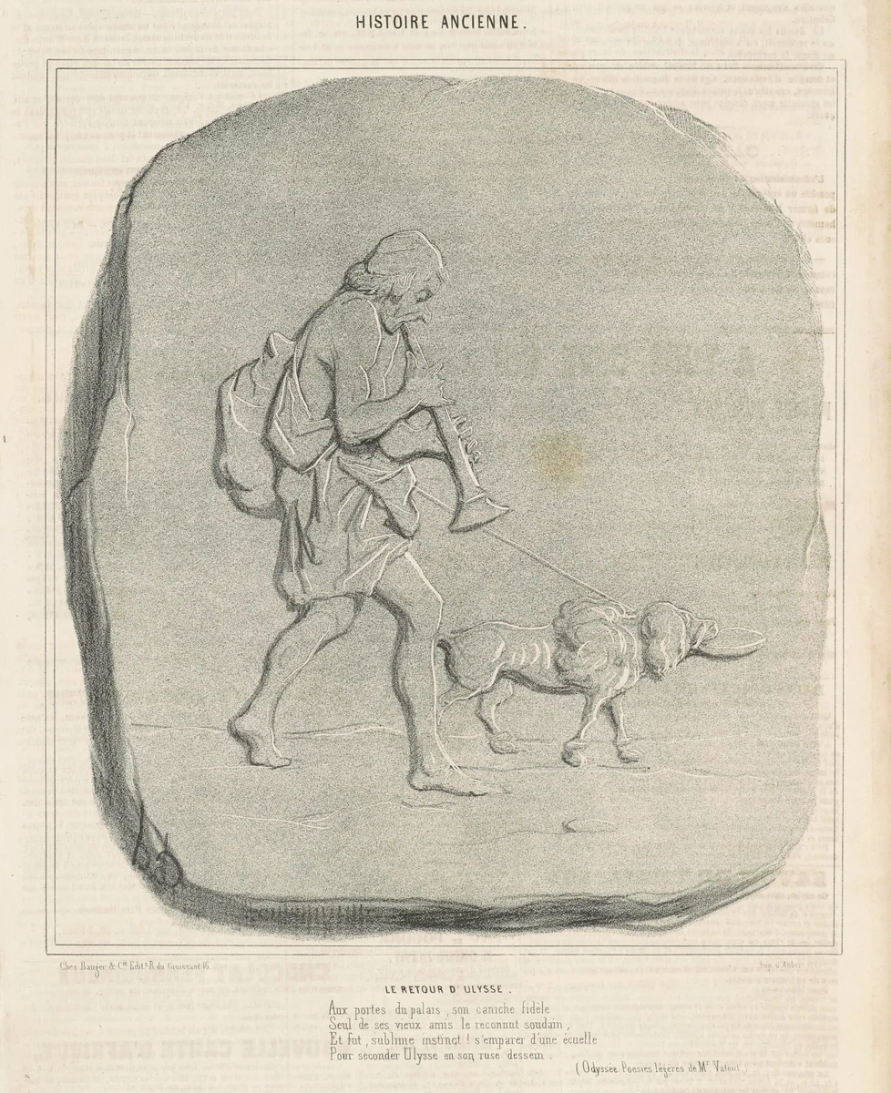 Le retour d'Ulysse by Honoré Daumier, print, 1842