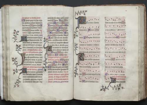 The Gotha Missal: Fol. 67r, Text by Master of the Boqueteaux, book, 1370-1380