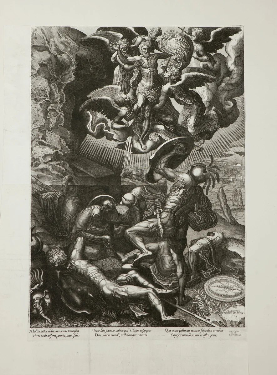 The Resurrection of Christ by Lucas van Doetecum, print, 1557