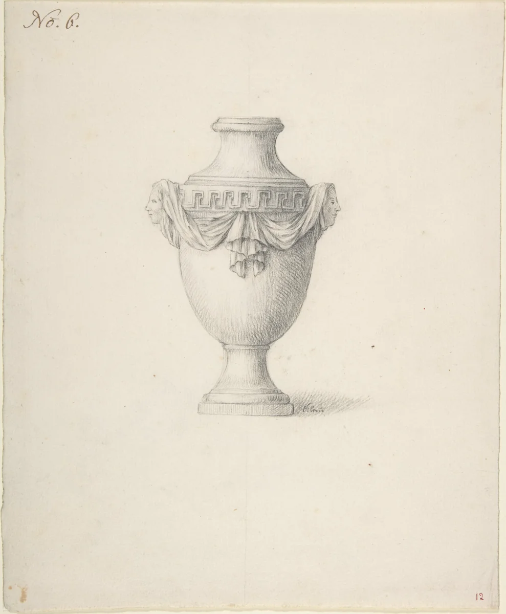 Design for an Urn by anonymous, drawing, 1765-1795