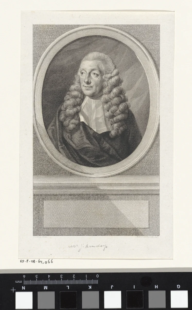 Portret van Joachim Rendorp by Reinier Vinkeles, print, 1781-1798