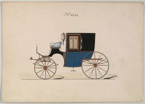 Brougham #3341 by Brewster & Co., drawing, 1877