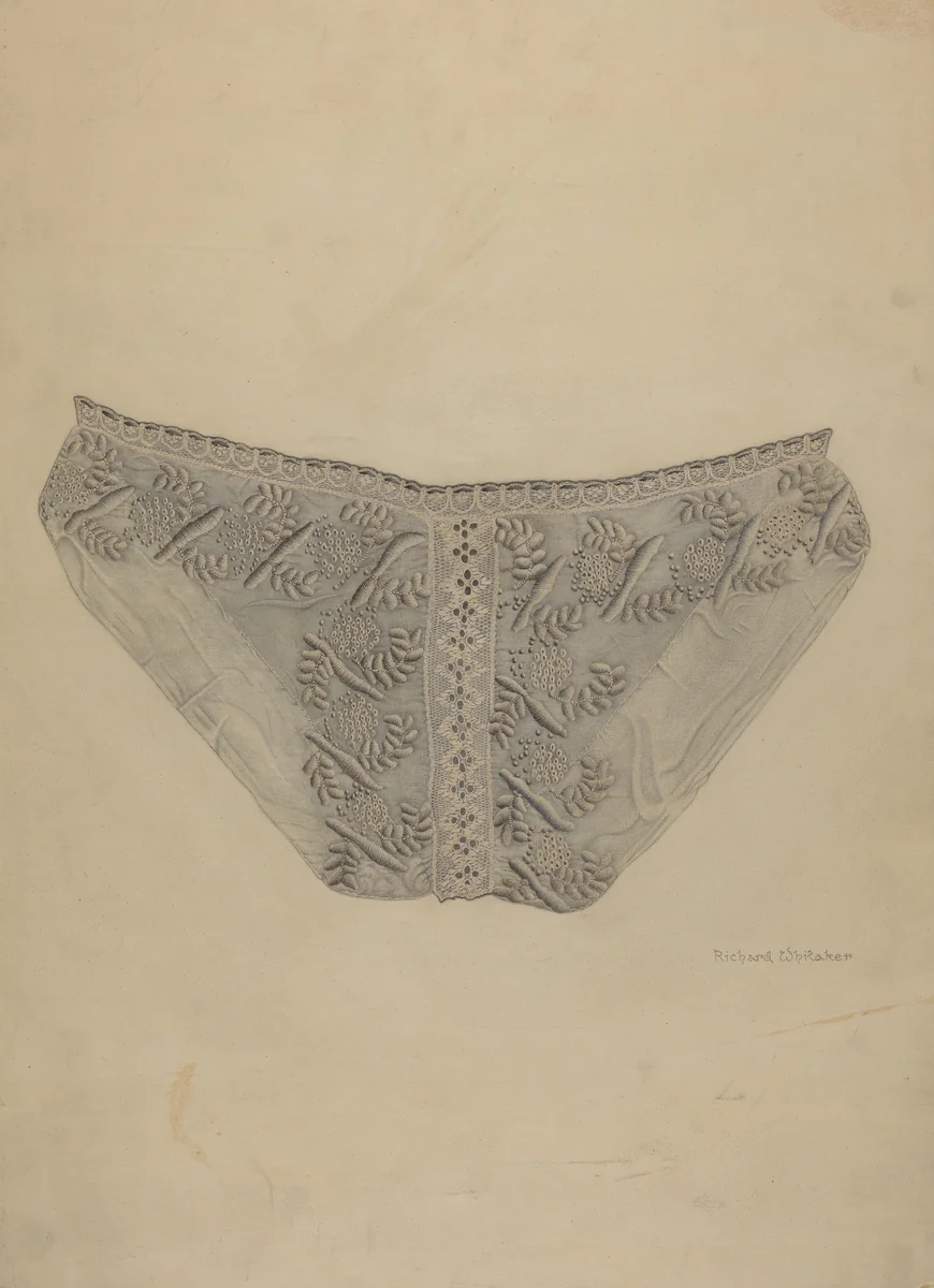 Cutwork Lace Bib by Richard Whitaker, index of american design, 1938