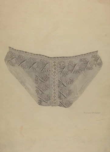 Cutwork Lace Bib by Richard Whitaker, index of american design, 1938