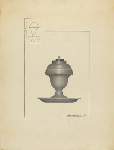 Lamp by Matthew Mangiacotti, index of american design, 1939