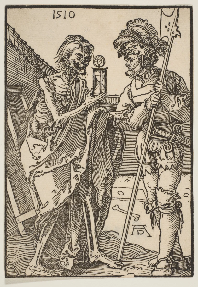 Death and the Lansquenet by Albrecht Dürer, print, 1485-1528