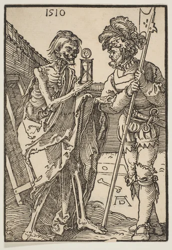 Death and the Lansquenet by Albrecht Dürer, print, 1485-1528