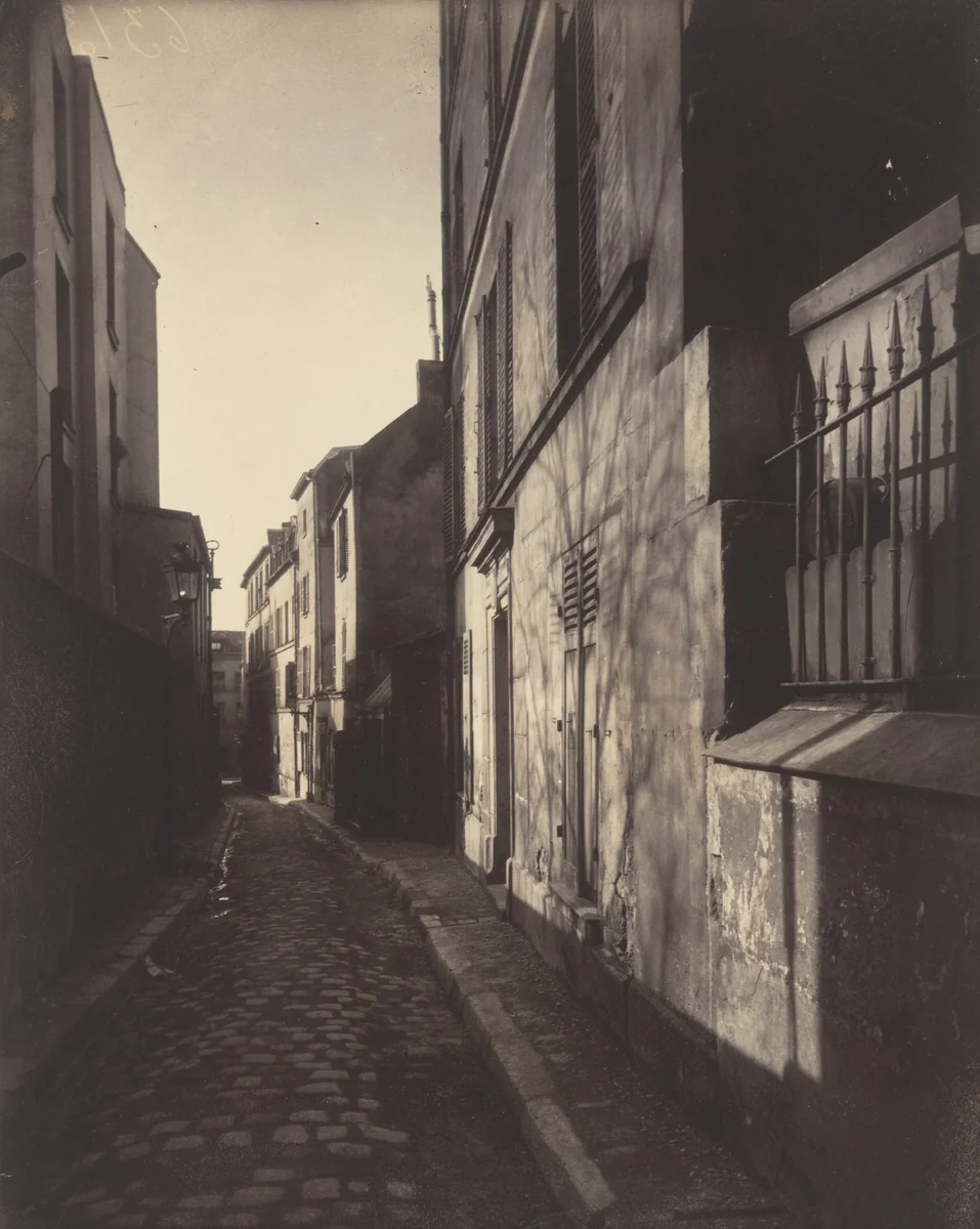 Rue Saint-Rustique by Eugène Atget, photograph, 1922