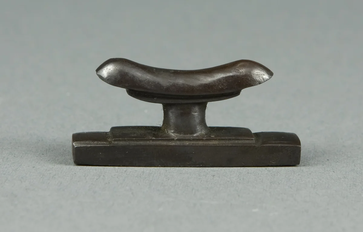 Amulet of a Headrest by Egyptian, metalwork, -664--332