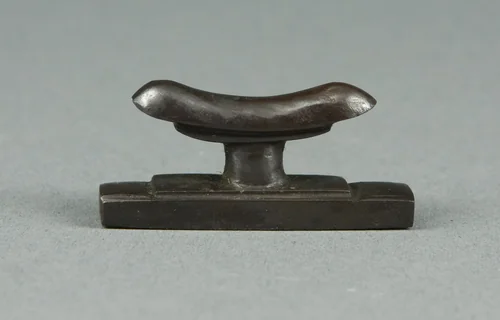 Amulet of a Headrest by Egyptian, metalwork, -664--332