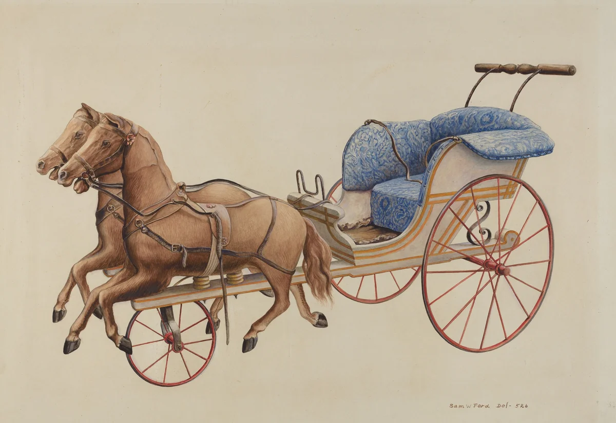 Doll Carriage by Samuel W. Ford, index of american design, 1939