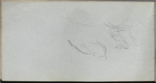 Sketchbook, page 72: Figure Study by Ernest Meissonier, book, 1860-1869