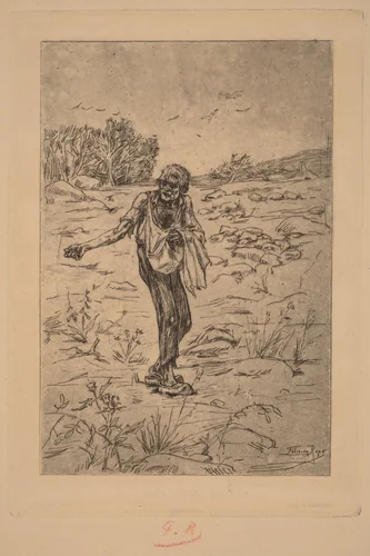The Parable of the Sower (Le Semeur de Paraboles) by Félicien Rops, print, 1876