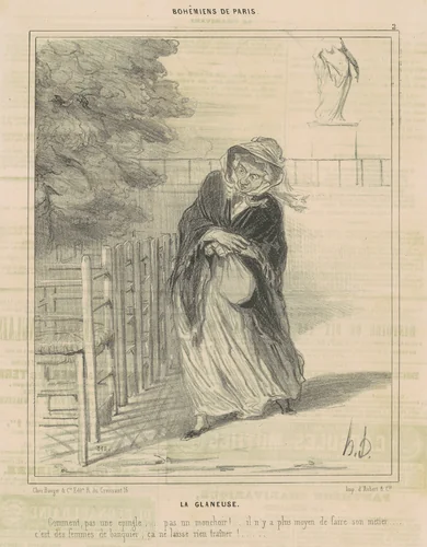 La Glaneuse by Honoré Daumier, print, 1841
