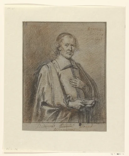 Portret van Joannes Bruno by Matthys van den Bergh, drawing, 1678
