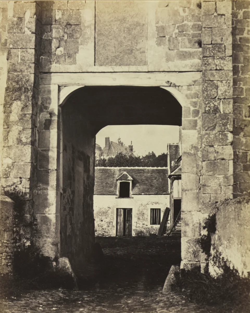 Rural Estate Seen Through Archway by André Philippe Régnier, photograph, 1860-1869