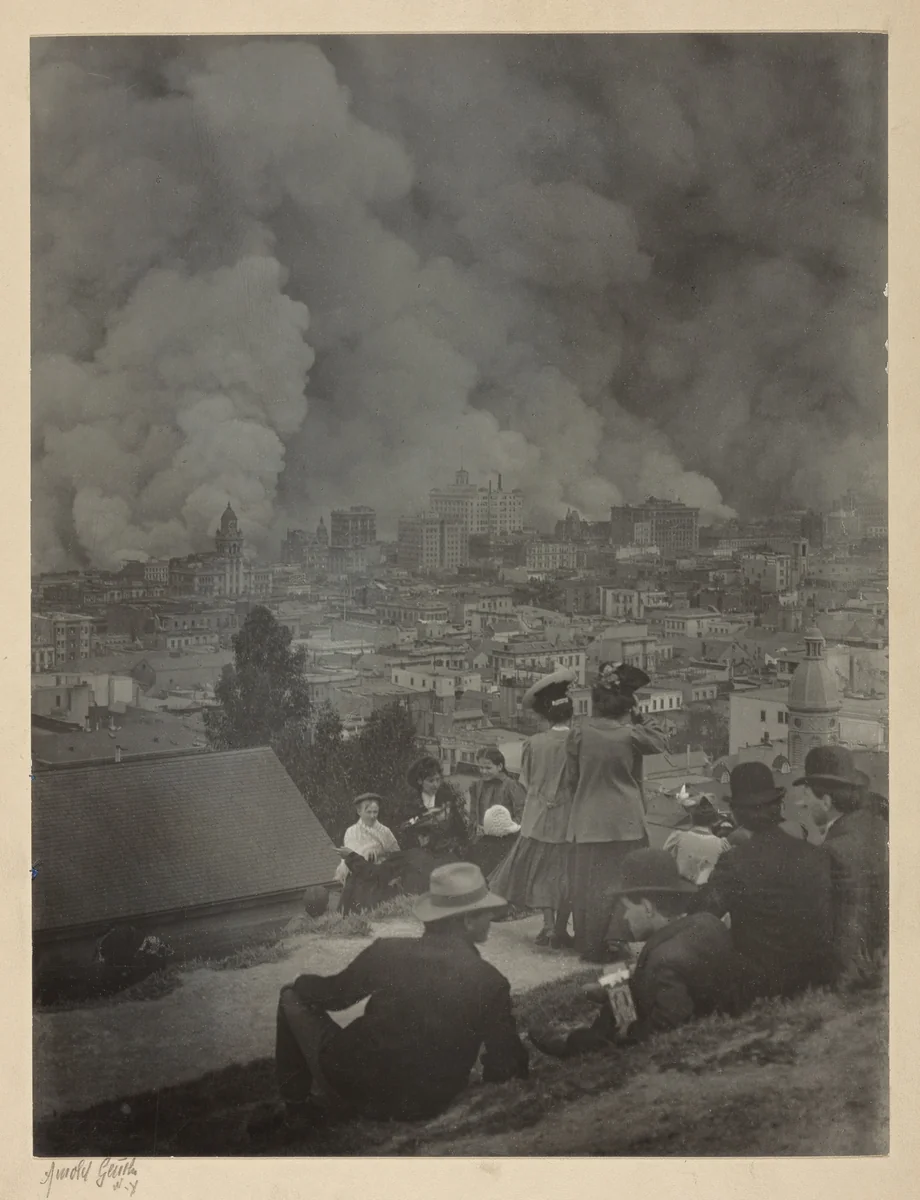San Francisco Earthquake by Arnold Genthe, photograph, 1906