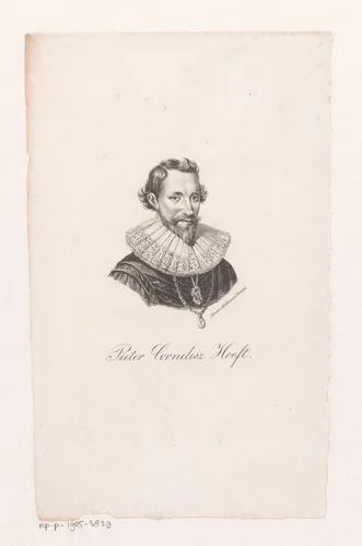 Portret van Pieter Corneliszoon Hooft by anonymous, print, 1828-1843