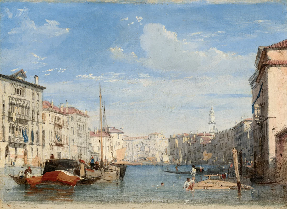 The Grand Canal by Richard Parkes Bonington, painting, 1826-1827