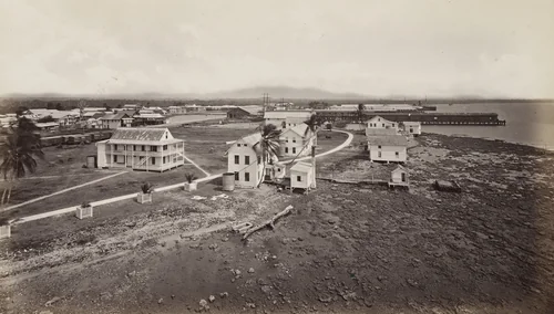 Aspinwall from the Light House by Eadweard Muybridge, photograph, 1875