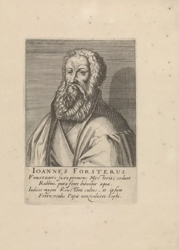 Portret van Johann Forster by Simon Frisius, print, 1610