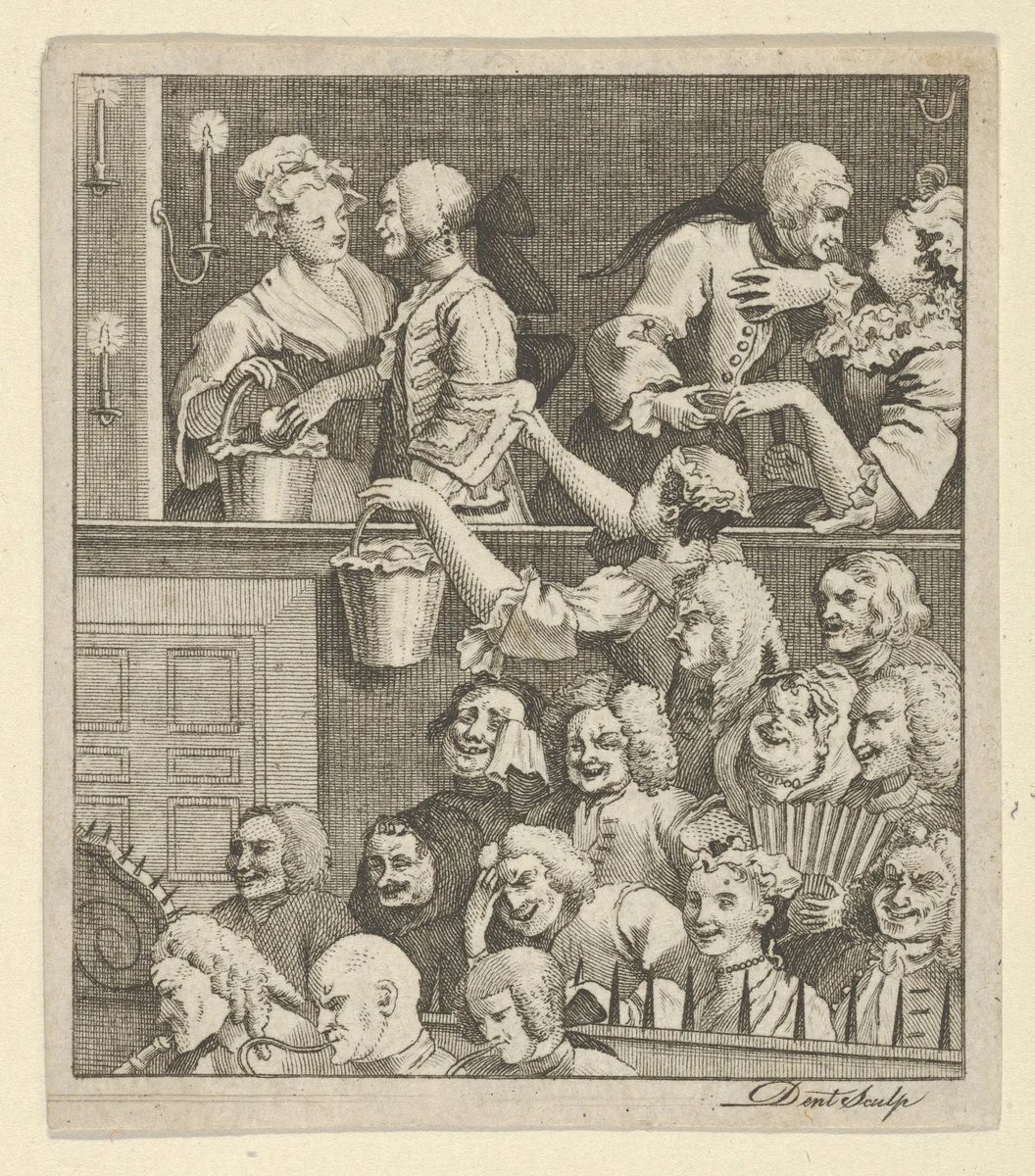 The Laughing Audience by Dent, print, 1795-1805